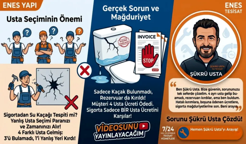 Sigortadan Su Kaçağı Tespiti ve Tamiratı Dikkat Edin!